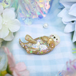 Otter Brooch (2cm pin)