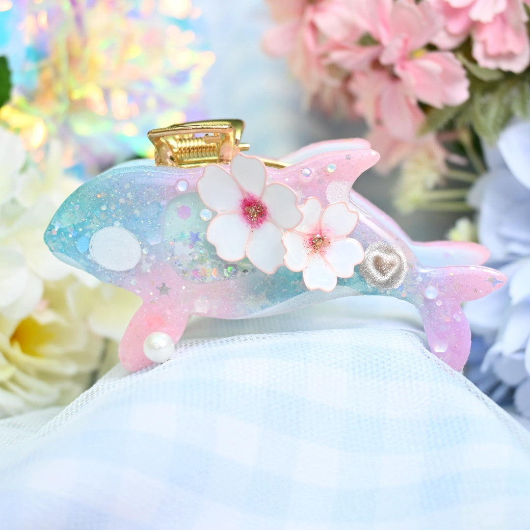 Dream Sakura Orca Hair Huggie (5.5cm claw) - Dancing Heart