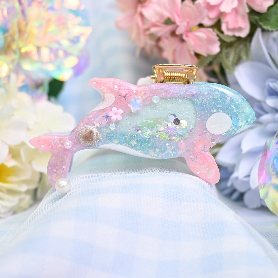 Dream Sakura Orca Hair Huggie (5.5cm claw) - Dancing Heart