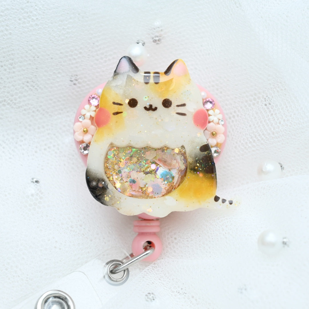 Kawaii Maneki Neko Badge Reel