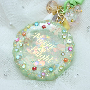 Merry & Bright Circle Wreath Charm