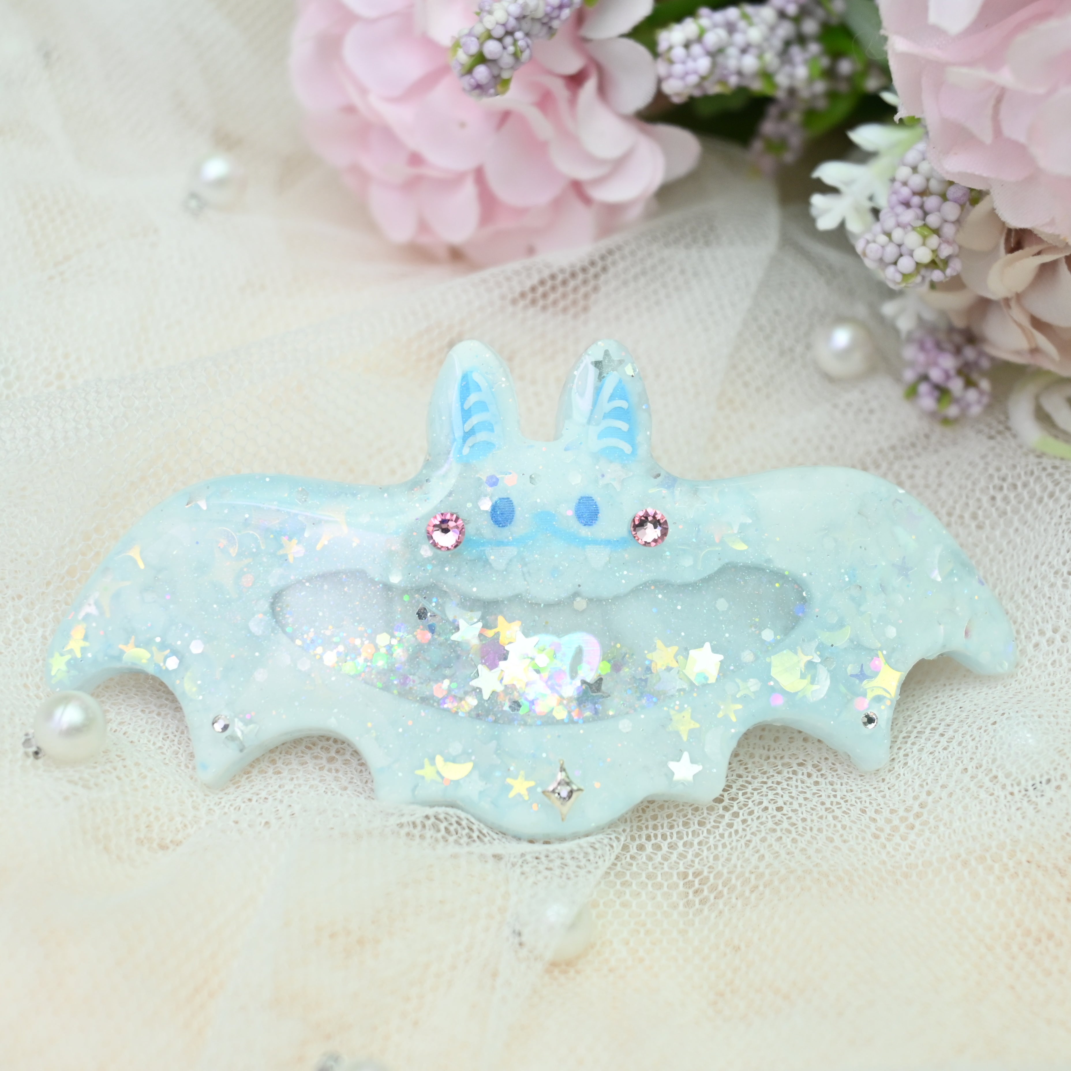 7cm Bat Barrette - Frostie