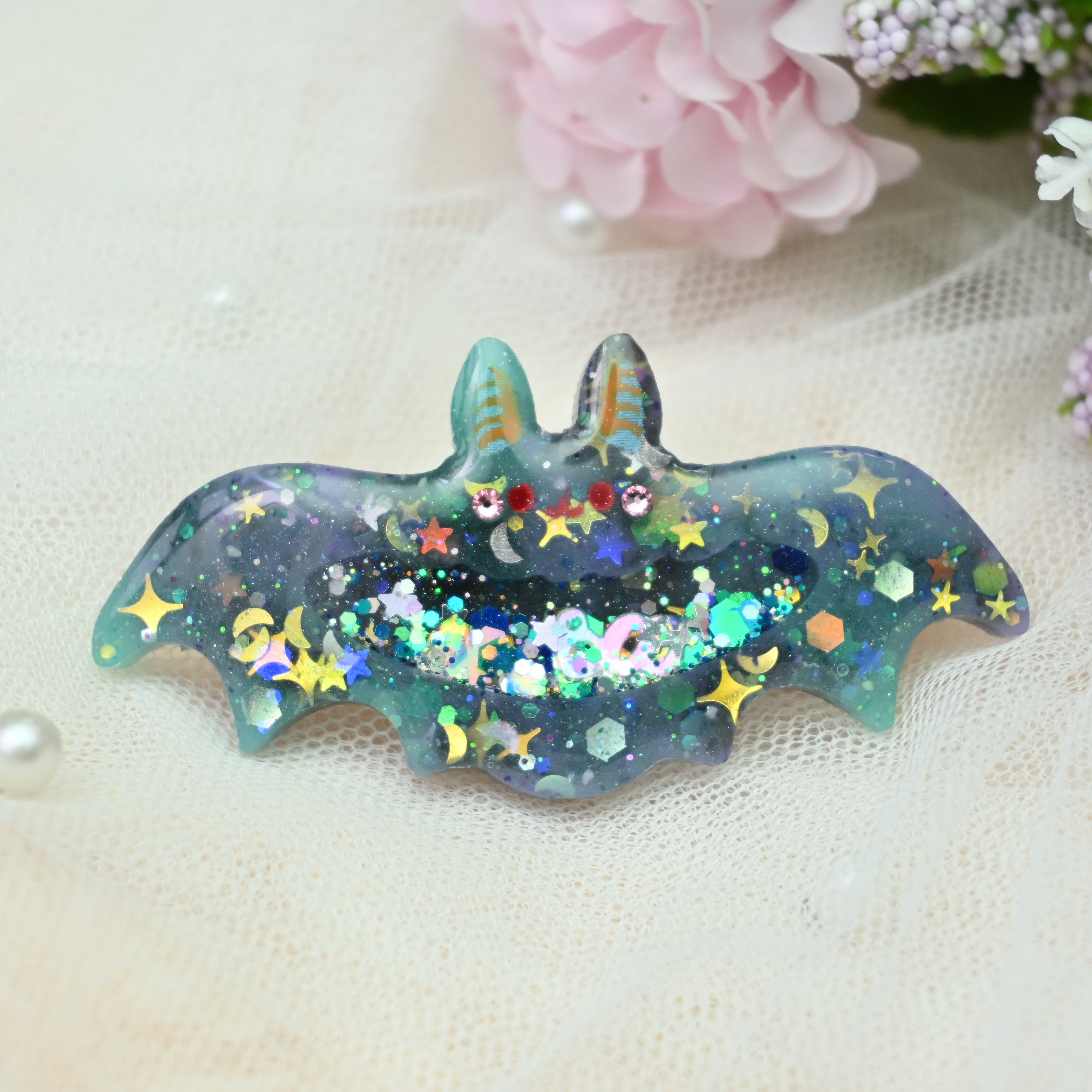 6cm Bat Barrette - Potion