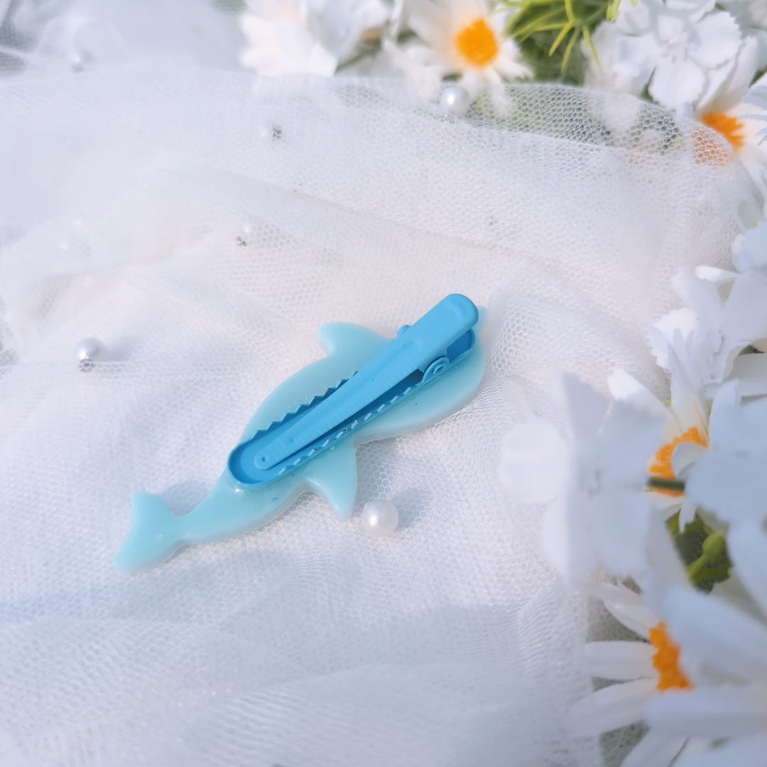 Blue Dolphin Hairclip (5cm clip)