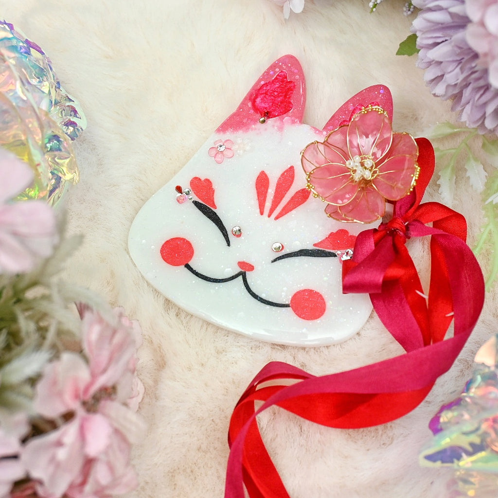 Wireart Peony Kitsune Mask